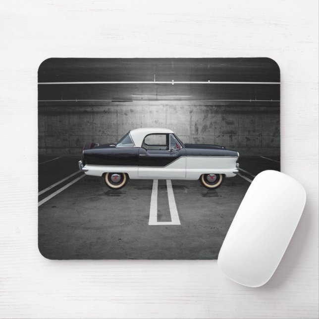 Black and White Nash Mouse Mat (With Mouse)