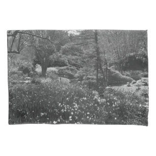 Black and White Nature Scene Pillowcase