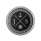 Black and White Nautical Anchor Monogram