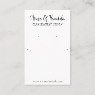 Black And White Necklace Earring Display Holder Business Card