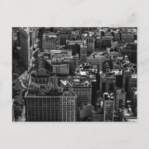 Black and White New York City Skyline Photo Postcard