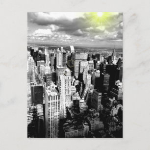 Black and White New York City Skyline Postcard