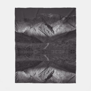 black and white night sky fleece blanket