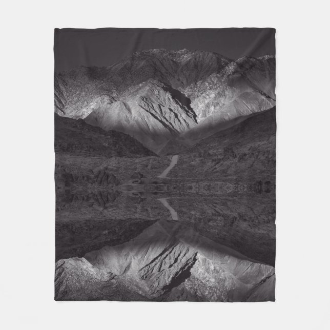 black and white night sky fleece blanket (Front)