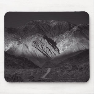 black and white night sky mouse mat
