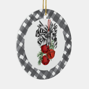 Black and White Noël Ceramic Tree Decoration