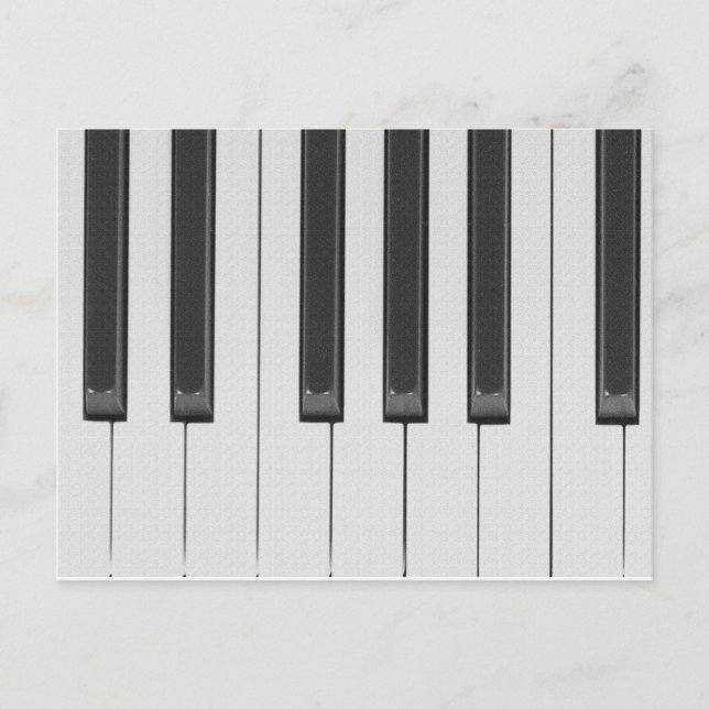 Black and White Notes Postcard (Front)