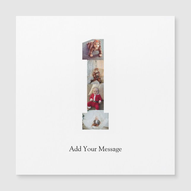 Black and White Number 1 Photo Collage (Front)