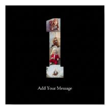 Black and White Number 1 Photo Collage