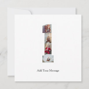 Black and White Number 1 Photo Collage Thank You Card