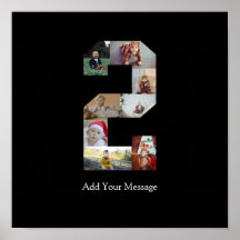 Black and White Number 2 Photo Collage