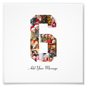 Black and White Number 6 Photo Collage