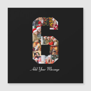 Black and White Number 6 Photo Collage