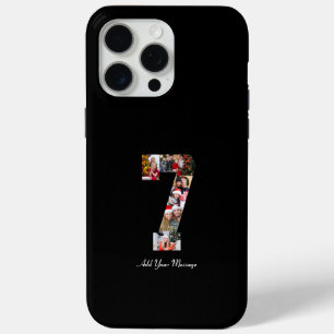Black and White Number 7 Photo Collage iPhone 15 Pro Max Case