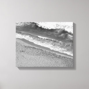 Black and White Ocean Canvas Print