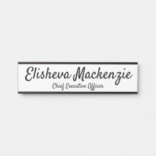 Black and White Office Door Sign Signs  Name Plate