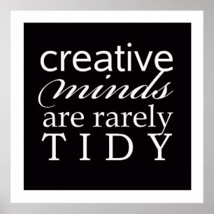 Black and White Office Poster for Creatives