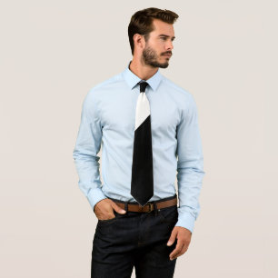 Black and White One-Stripe Tie
