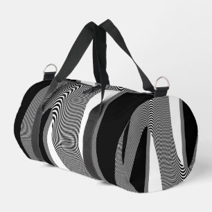 Black And White Op Art Design, Duffle Bag