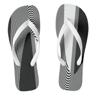 Black And White Op Art Design, Flip Flops