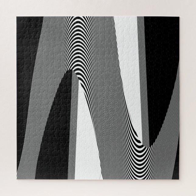Black And White Op Art Design, Jigsaw Puzzle (Vertical)