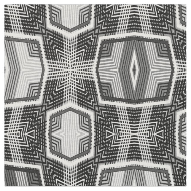 Black and white , openwork , geometric , lace patt fabric (Close Up)