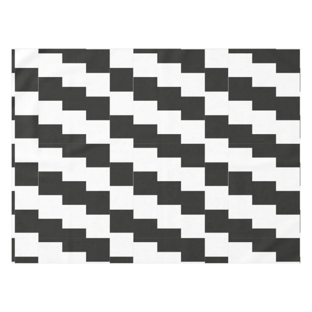 black and white optical art tablecloth (Front (Horizontal))