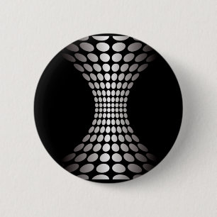 Black and White Optical Illusion 6 Cm Round Badge