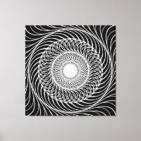 Black and white optical illusion art