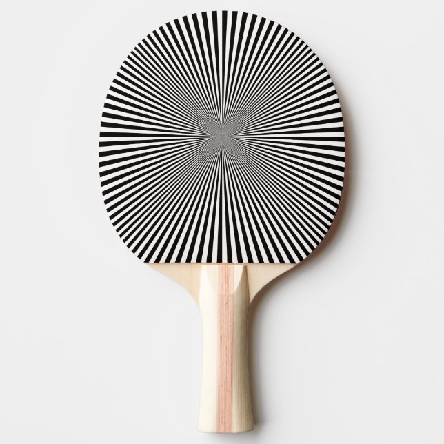Black and White Optical Illusion. Ping Pong Paddle (Front)