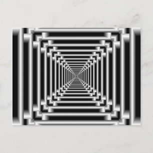 Black and White Optical Illusion Postcard