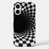 Black and White Optical Illusion Tunnel