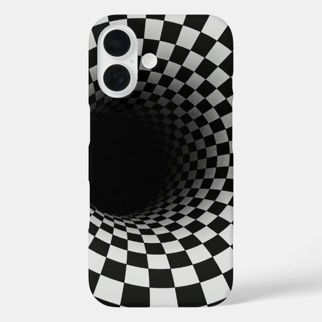 Black and White Optical Illusion Tunnel Case-Mate iPhone Case (Back)