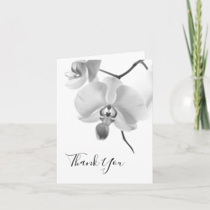 Black and White Orchids Bridesmaid Thank You