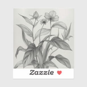 black and white outline art of endangered plant