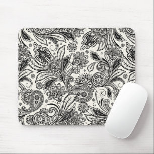Black and white paislely mouse mat