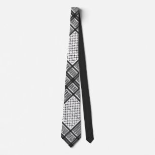 Black and White Palestine keffiyeh Tie
