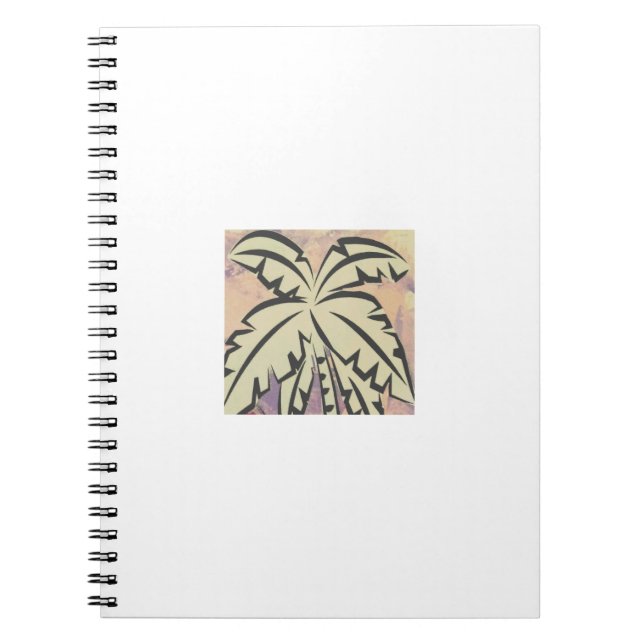 Black and White Palm Trees Notebook (Front)