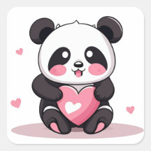 black and white Panda Clipart