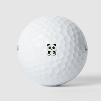 Black and White Panda Print Decor Golf Balls