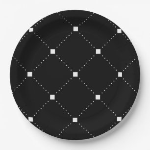 Black and White Paper Plate