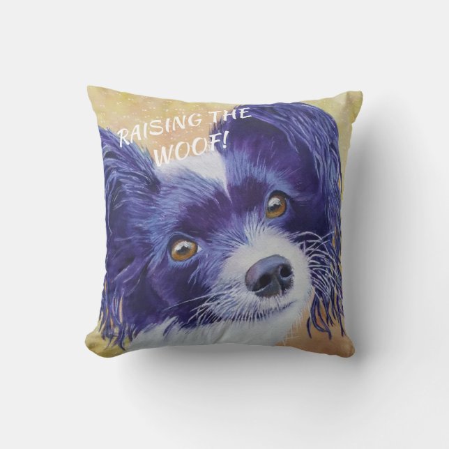 BLACK AND WHITE PAPILLON CUSHION (Front)