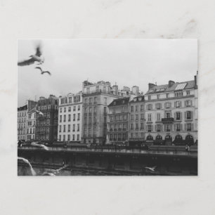 Black and White Paris Postcard