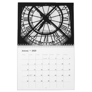 Black and White Parisian Home Decor Calendar