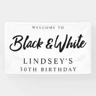 Black and White Party Banner