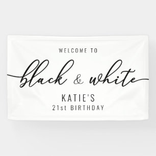 Black and White Party Banner