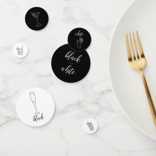 Black and White Party Confetti