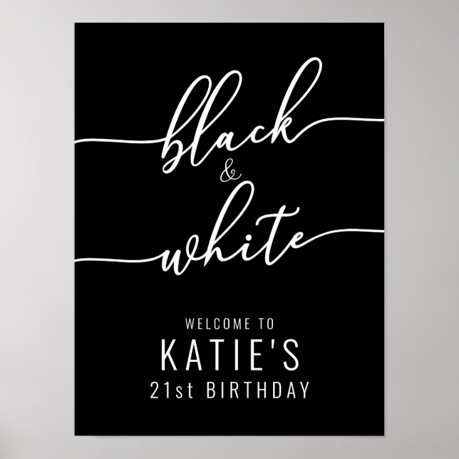 Black and White Party Poster (Front)
