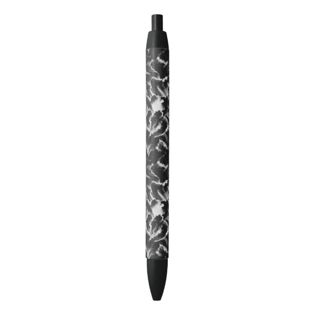 Black and white pattern black ink pen (Front Vertical)