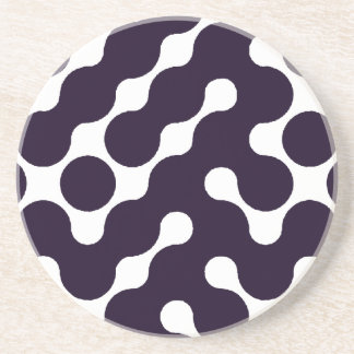 Black and white pattern coaster